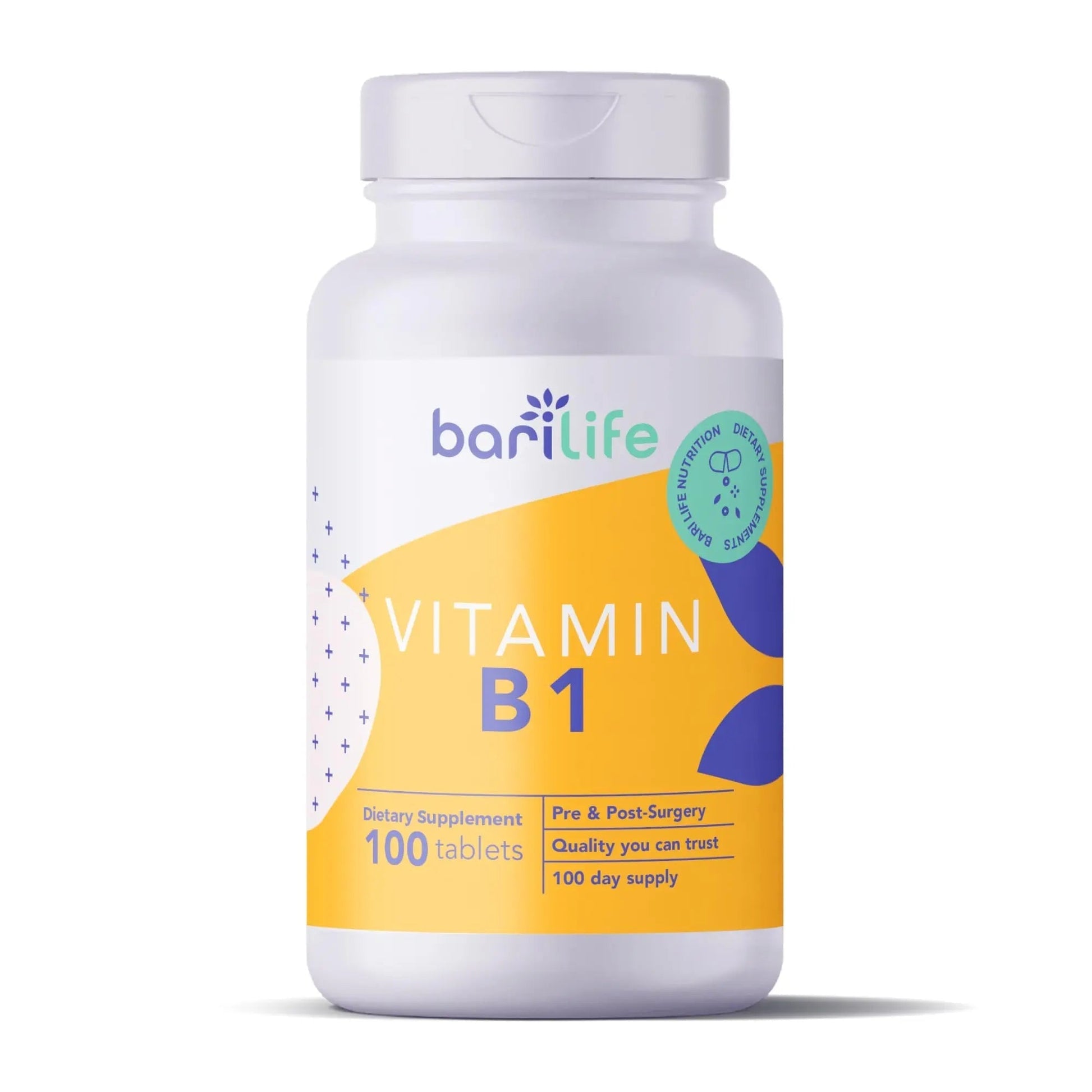Bari Life Vitamin B1 100mg Tablets, Thiamin, Thiamin, Dietary Supplement (100 Tablets) Bari LifeAu supplements