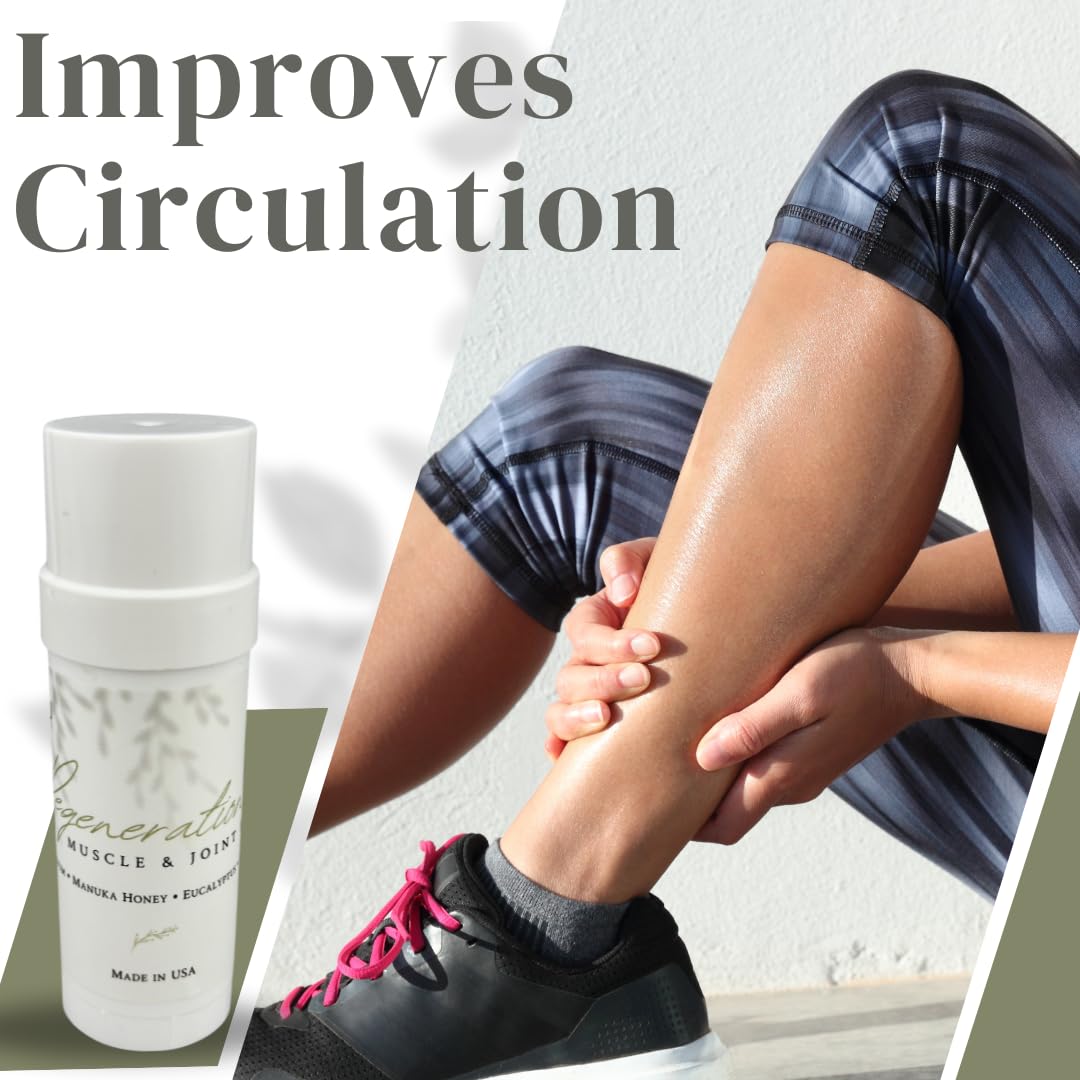 KANU Regeneration Muscle and Joint Soothing Balm Proprietary Blend of Magnesium, Manuka Honey, Eucalyptus & Menthol - Maximum Strength Formula for Aches- All Natural Ingredients-Made in The USA KANUAu supplements