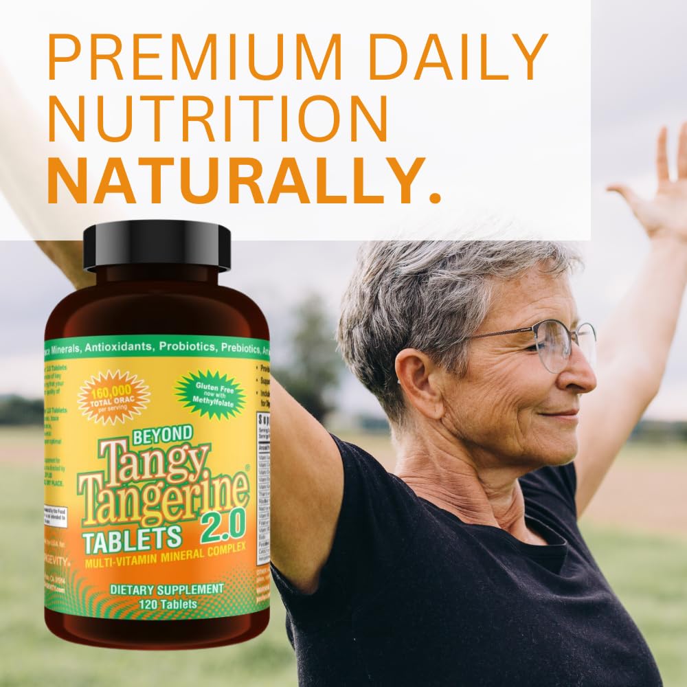Youngevity Beyond Tangy Tangerine 2.0 Multi-Vitamin & Mineral Complex - Made with Natural & Whole Foods | 160,000 ORAC | 120 Tablets | 1 Bottle YoungevityAu supplements