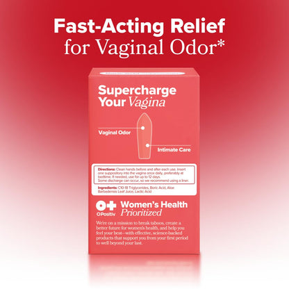 O Positiv URO Boric Acid Vaginal Suppository – with Lactic Acid, and Aloe for Fast Relief and Vaginal Odor Control – Vegan, Free from Parabens, Dyes, and Fragrances – 12 Count (Pack of 1) O PositivUS supplements