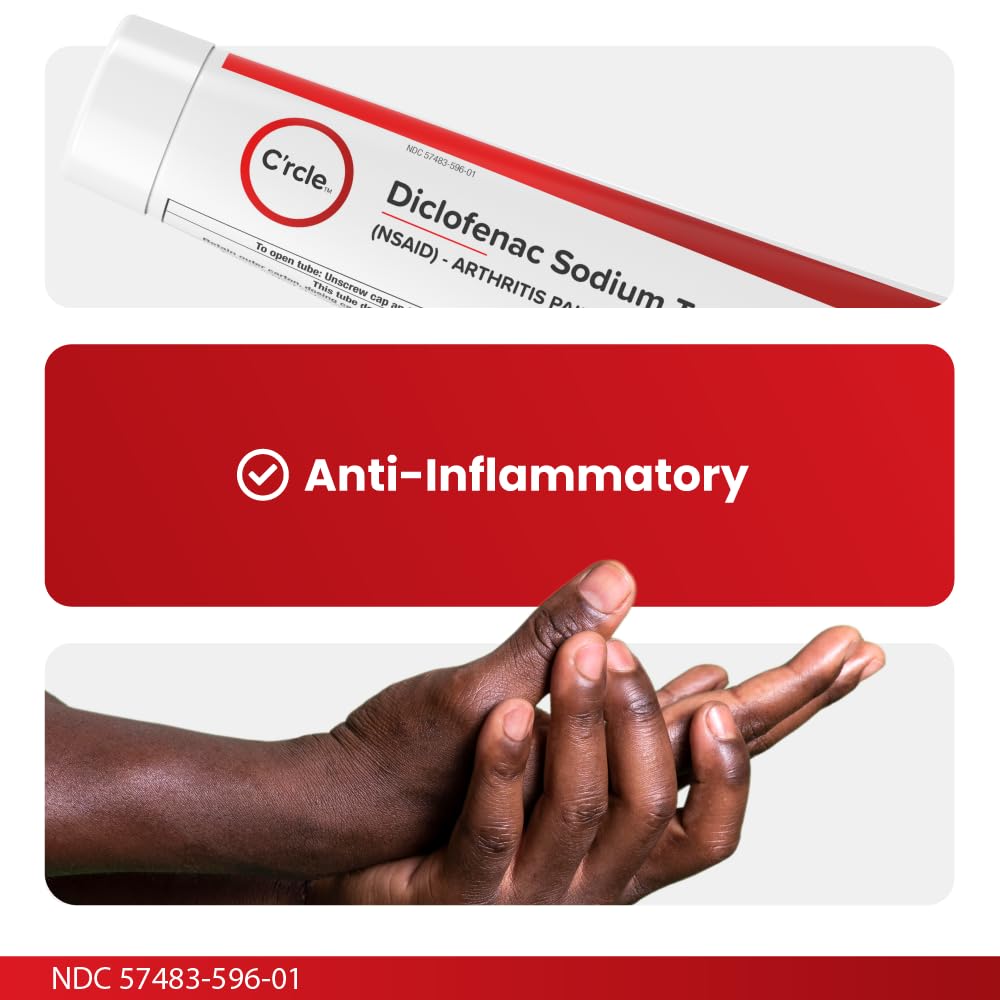 Diclofenac Sodium Gel 1% 150g Effective Arthritis Pain Reliever - Prescription Strength Anti-Inflammatory Gel - Extra Strength Arthritis Cream for Daily Use - Get Over-The-Counter Relief(1Pack) C'rcleAu supplements