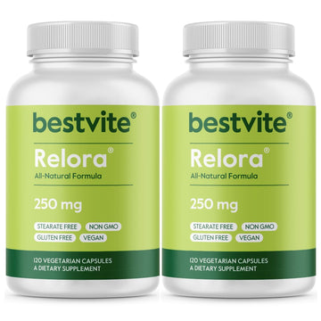 BESTVITE Filler-Free Relora 250mg (240 Vegetarian Capsules) (120 x 2) – Clinically Researched – No Stearates – Vegan – No Fillers – Supports the Management of Occasional Stress* BESTVITEAu supplements