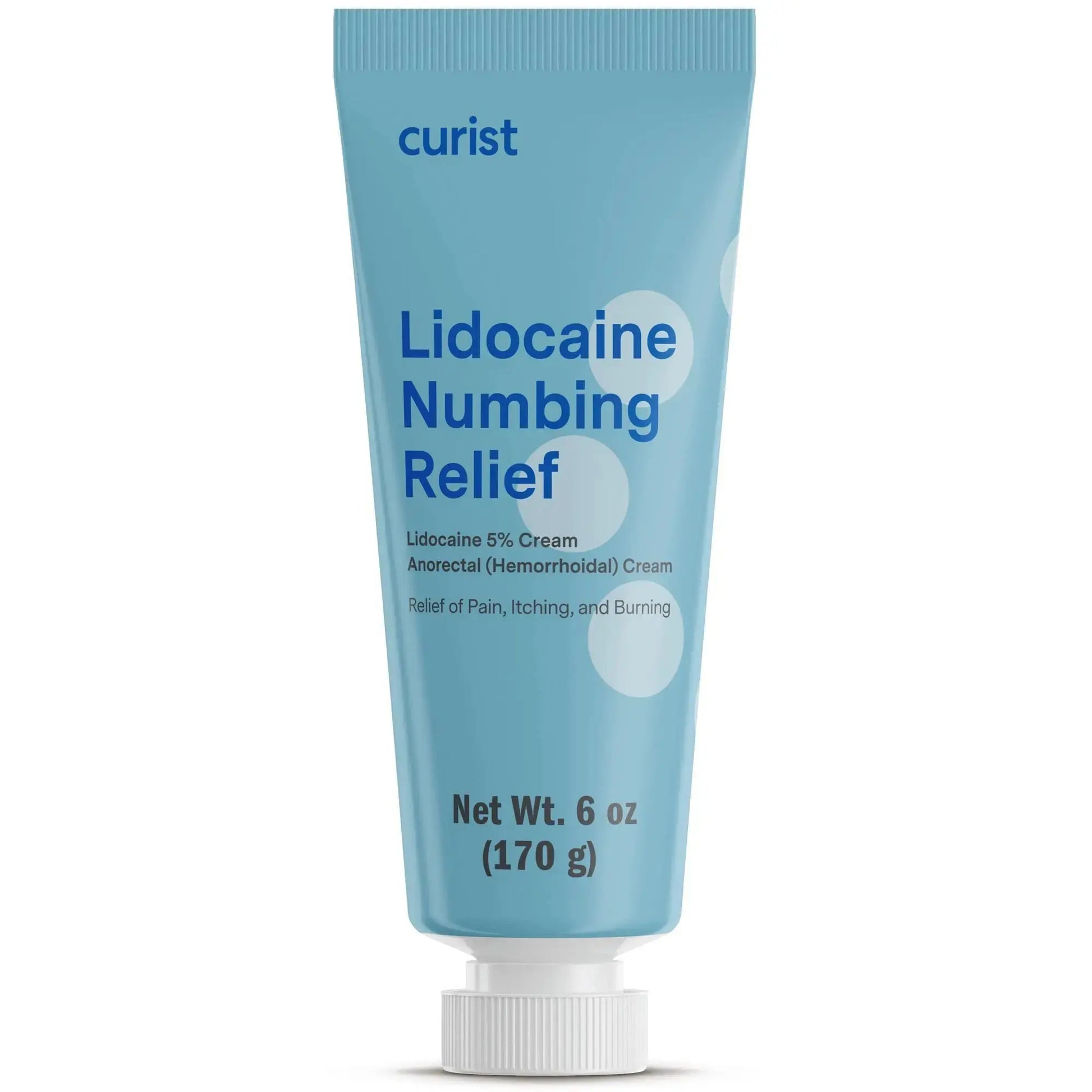 Curist 5% Lidocaine Numbing Cream - 6 oz (170 g) XL Tube - Soothing Numbing Cream for Temporary Discomfort, Itching, and Burning from Hemorrhoids Lidocaine 5% (1 Pack - 6 oz Tube) CuristAu supplements