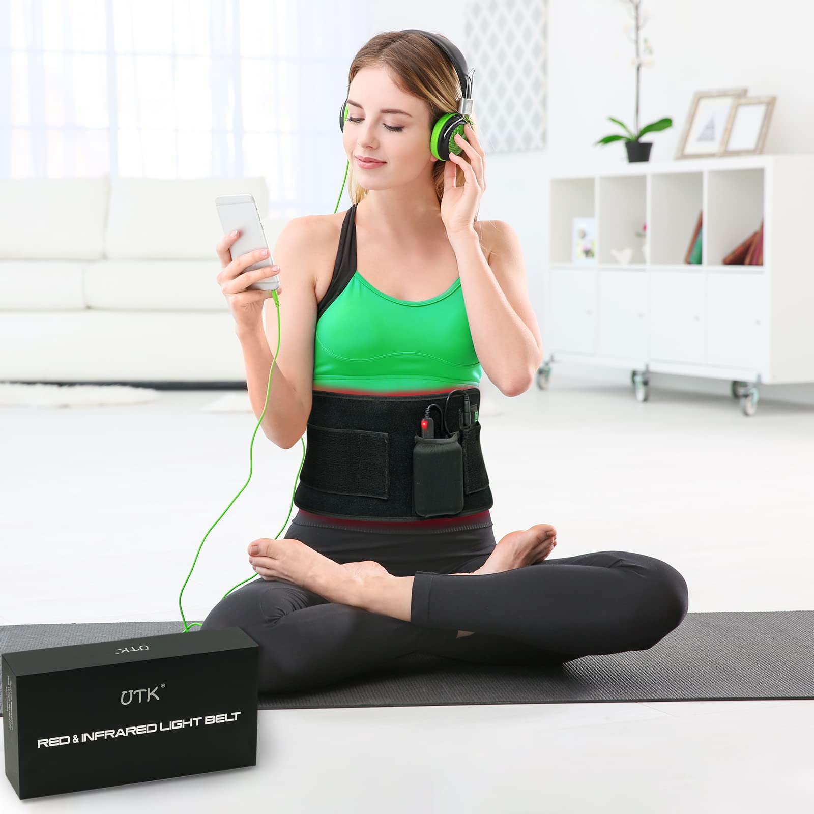 UTK Red Light Therapy Pad for Body Pain Relief, LED 660＆850nm Wearable Wrap Deep Therapy UTKAu supplements