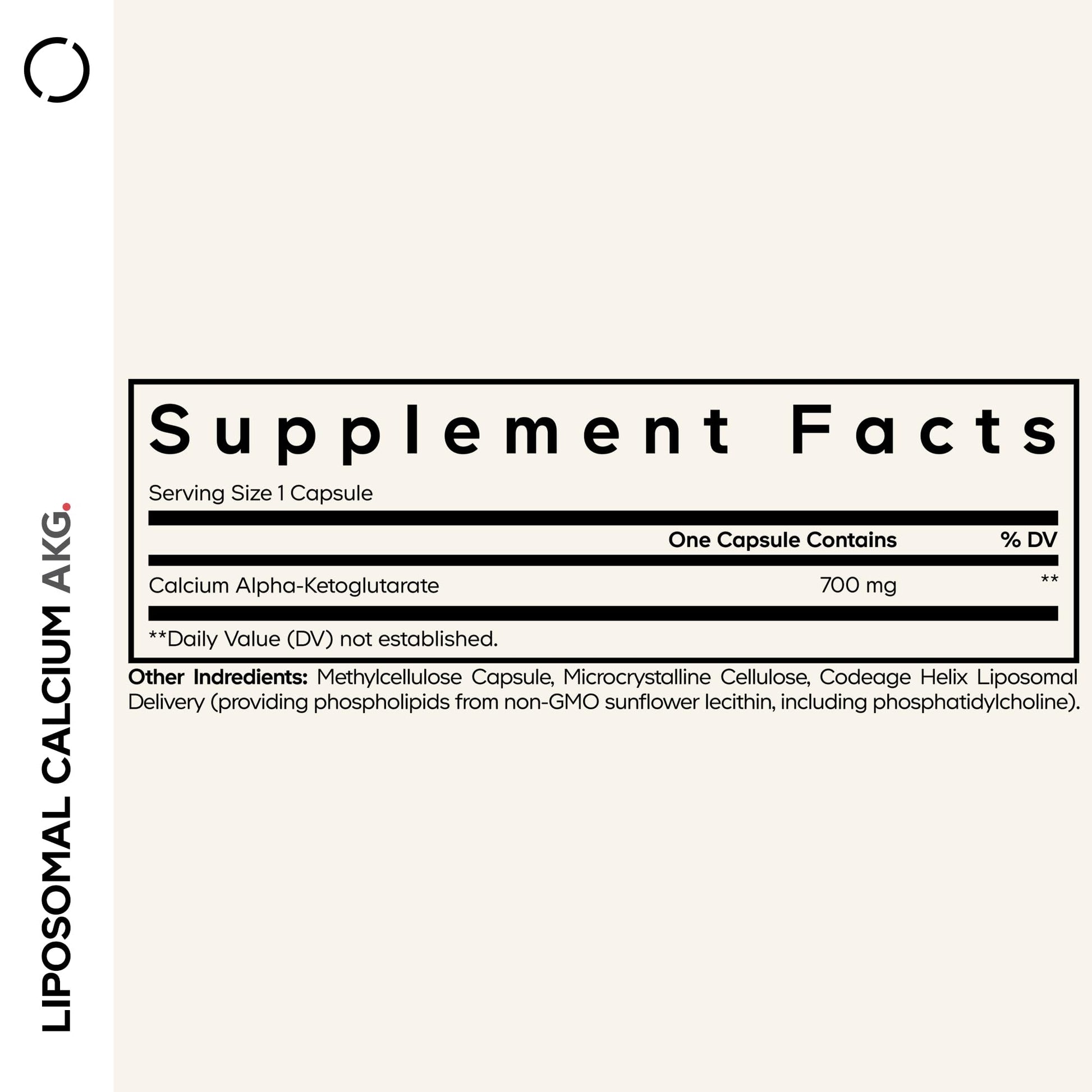 Codeage Liposomal Calcium AKG Supplement - Calcium Alpha-Ketoglutarate - 2-Month Supply - Liposomal Delivery - 1 Capsule Per Serving - Non-GMO, Gluten-Free - 60 Capsules CodeageAu supplements