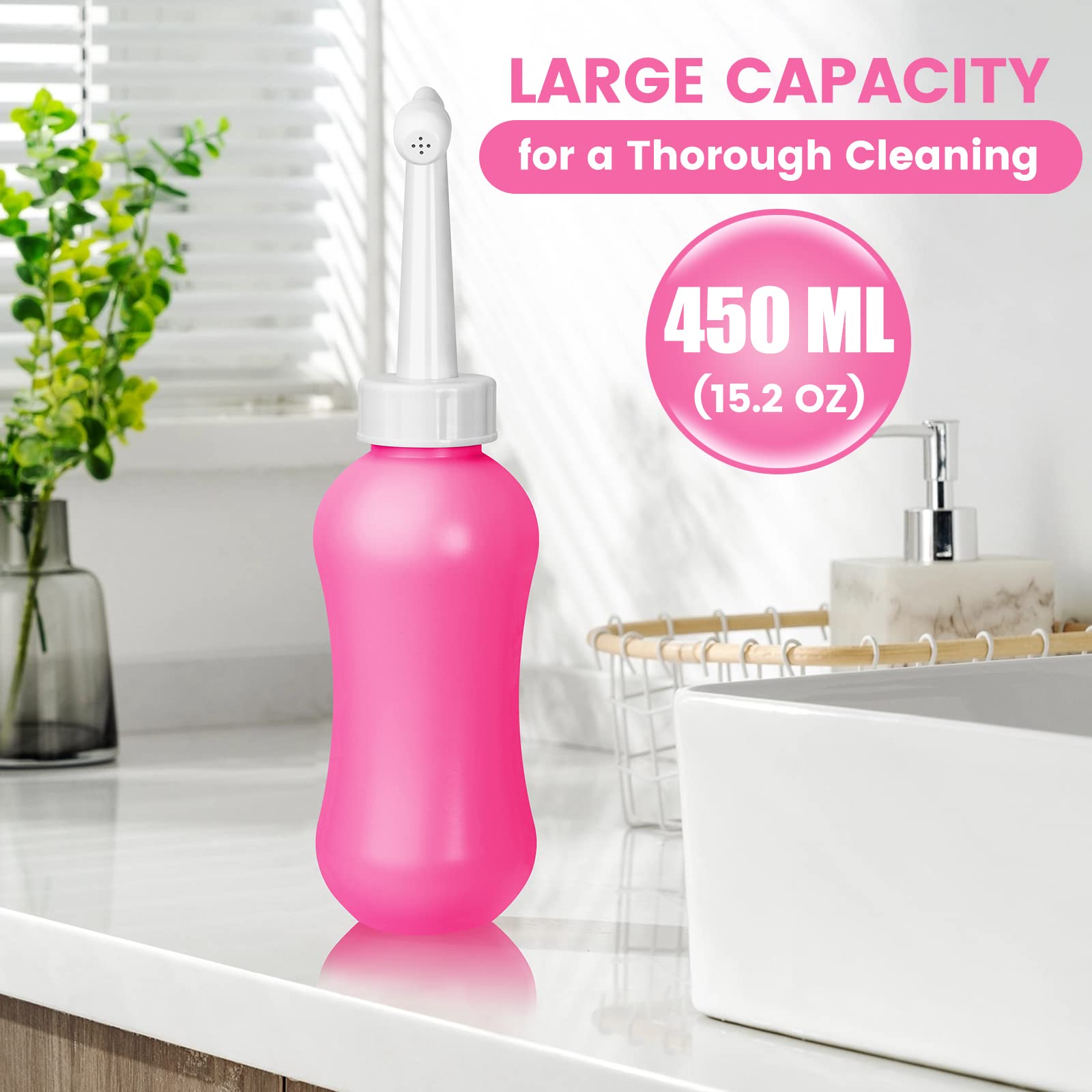 450ML(15.2 OZ) Peri Bottle for Postpartum Care 2 Pack, Portable Travel Bidet for Women, Upside Down VicnKioHAu supplements