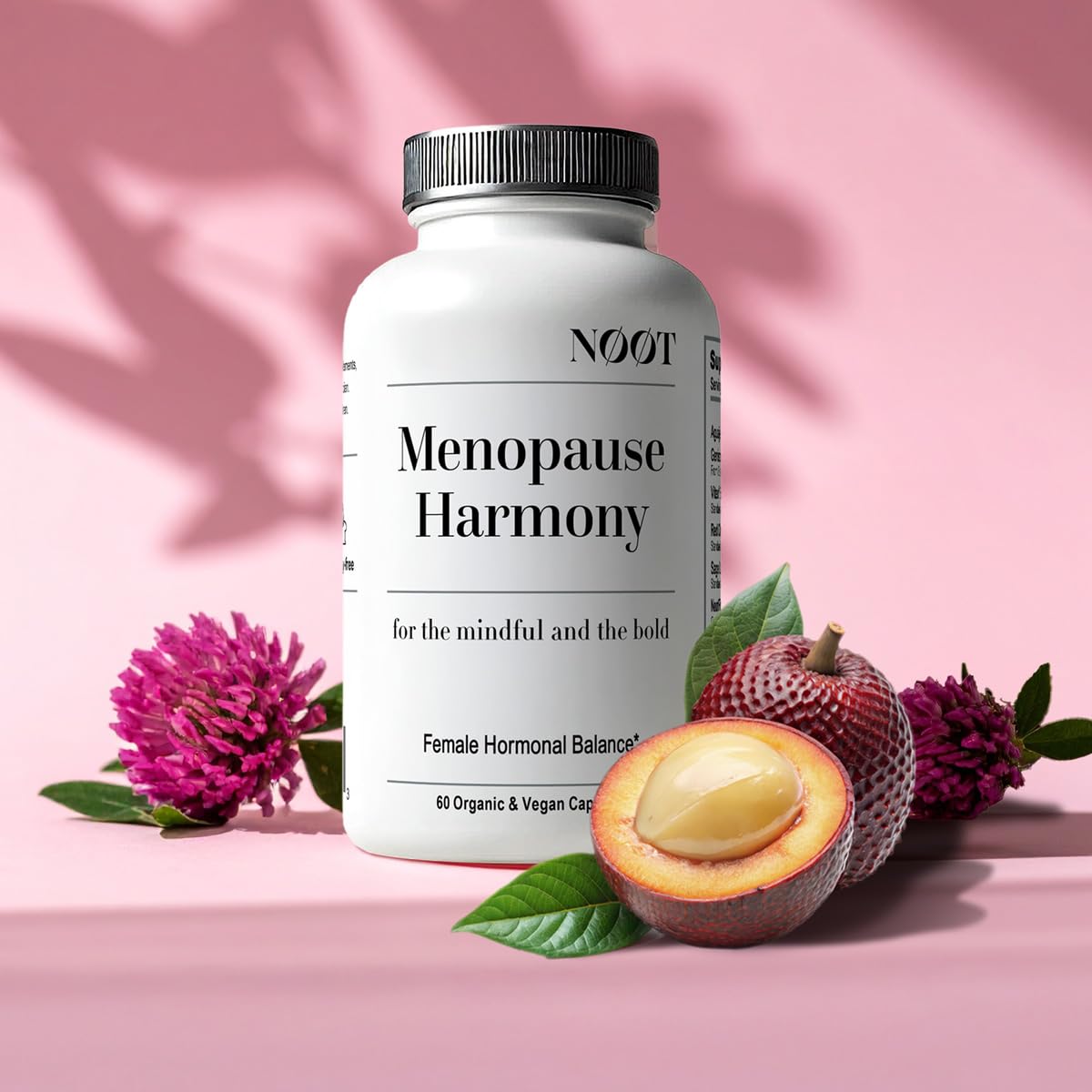 NOOT Menopause Harmony - Menopause Supplements for Women, Night Sweats & Hot Flash Relief, Hormone Balance for Women with Aguaje Fruit, Genistein and Vitex, Biohacking & Nootropics, 60 Capsules NØØTAu supplements