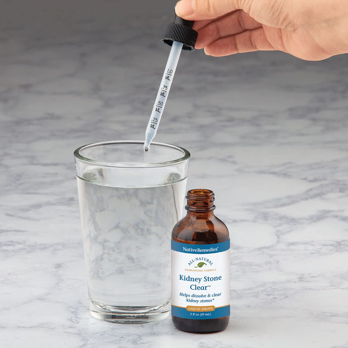 Native Remedies Kidney Stone Clear - Natural Homeopathic Formula Temporarily Helps Dissolve and Clear Kidney Stones - Relieves Pain, Nausea and Vomiting - 59 mL Native RemediesAu supplements
