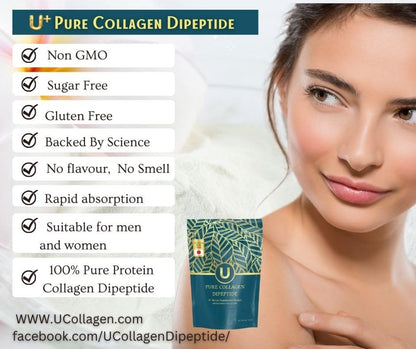 U+ Pure Collagen Dipeptide Supplement - Advanced Hydrolyzed Collagen Powder for Skin, Hair U+ Pure CollagenUS supplements