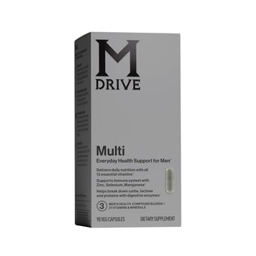 Mdrive Multivitamin for Men, Daily Multivitamin - Immune Health Support from Zinc, Selenium, Manganese & Vitamin D, Enzymes for Digestive Support, CoQ10 for Energy and Vitamin K2, 90 Capsules MdriveAu supplements