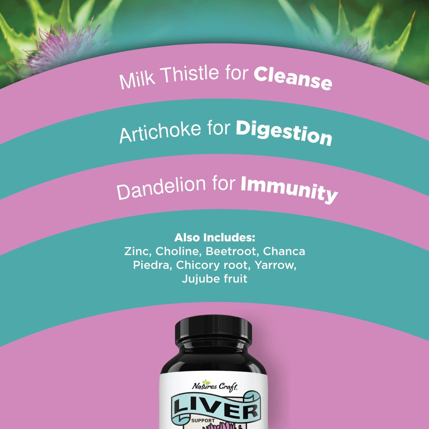 Liver Cleanse Detox & Repair Formula - Herbal Liver Support Supplement Natures CraftUS supplements
