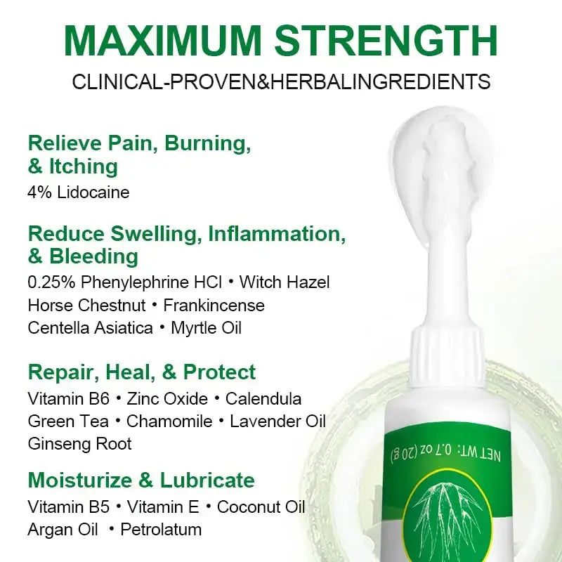 vamy Herbal Hemorrhoid Cream, Hemorrhoid Treatment and Hemorrhoids Cream with Lidocaine 4% and Phenylephrine HCI for Fast Relief of Pain, Swelling, Itching, Burning, Hemorrhoidal Treatment. 2 pc vamyAu supplements