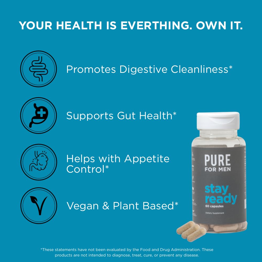 Pure for Men Original Cleanliness Stay Ready Fiber Supplement | Helps Promote Pure for MenAu supplements