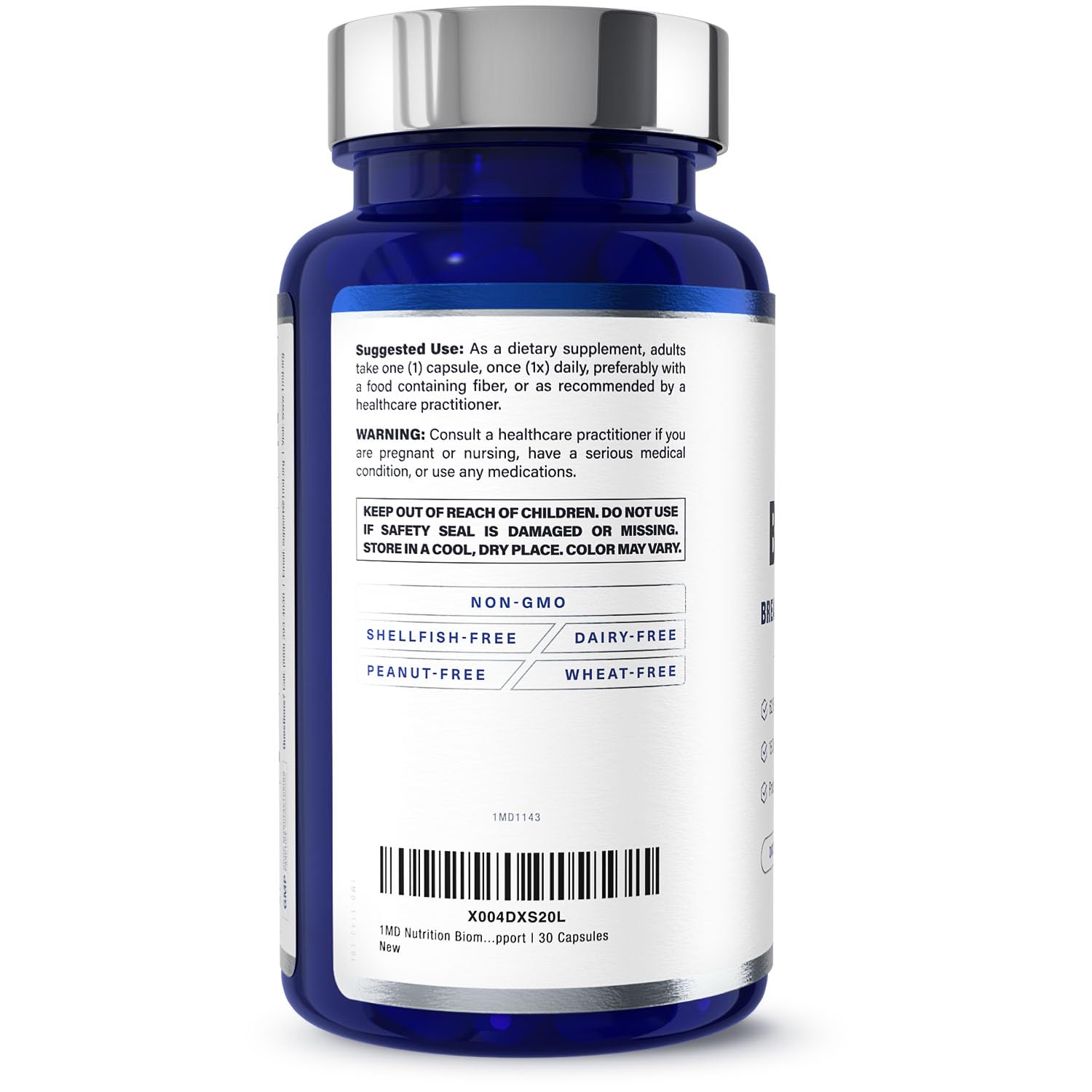 1MD Nutrition BiomeMD Probiotics | 62 Billion CFUs, 15 Comprehensive Strains - Pro & Prebiotics | Doctor-Formulated for Digestive Health & Immune Support | 30 Capsules 1MD NutritionAu supplements