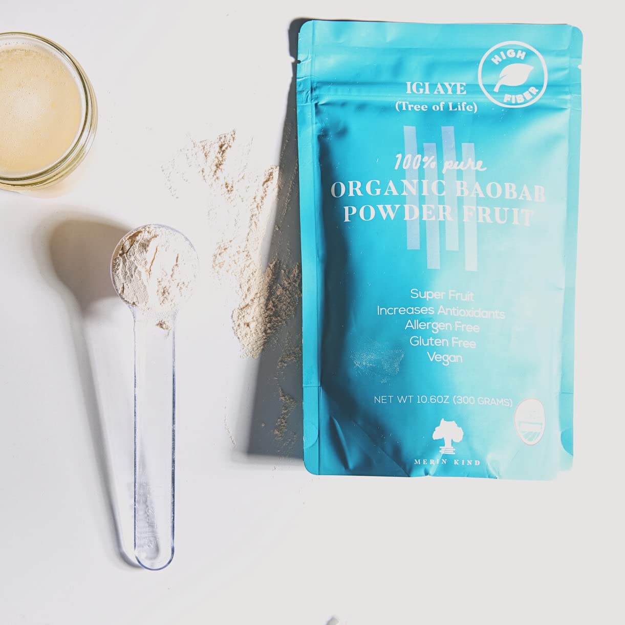 MERIN KIND Organic Baobab Powder - Prebiotic Fiber Supplement MERIN KINDAu supplements