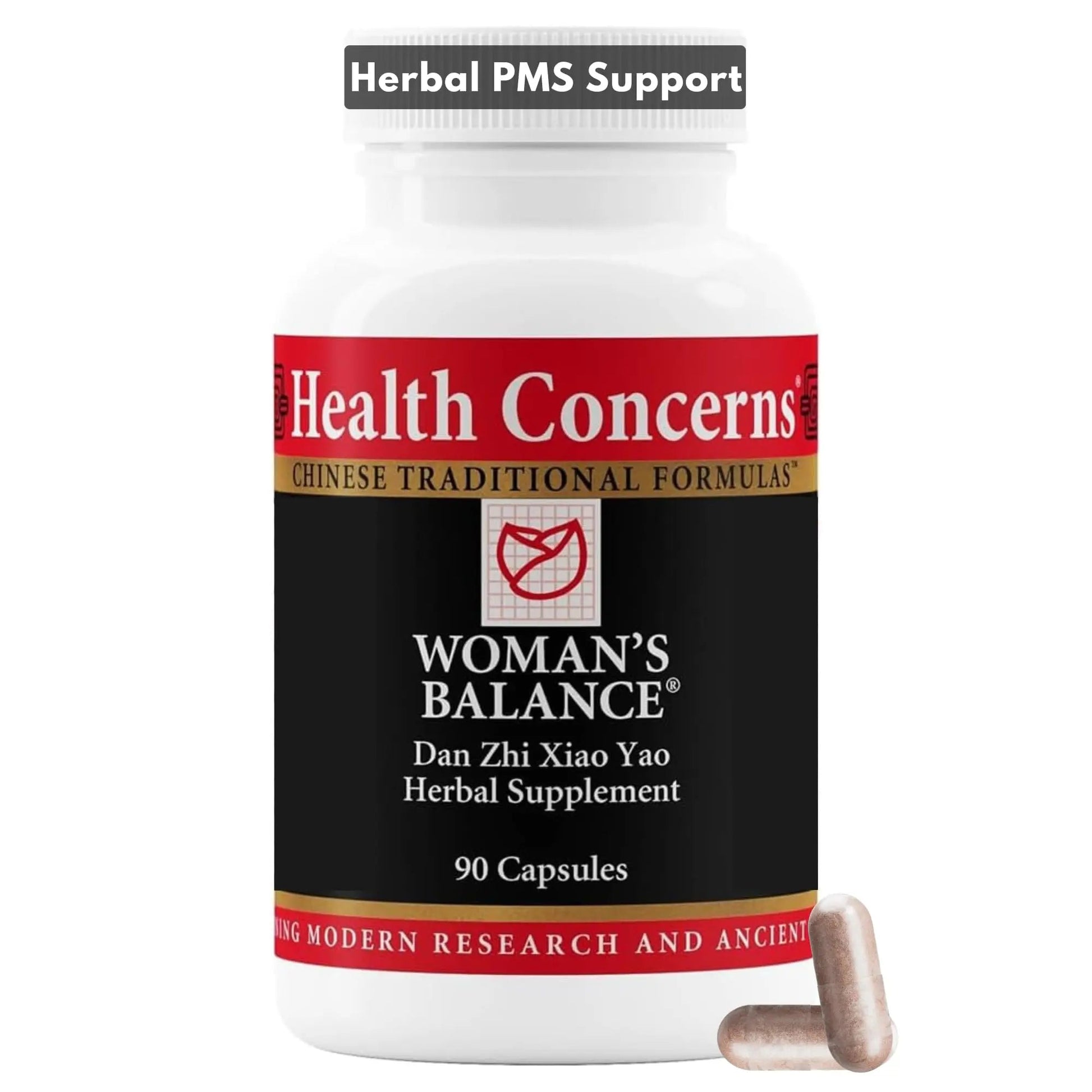Health Concerns Woman's Balance – Herbal PMS Support Supplement for Women – Menstrual Cycle & Menopause Relief – Chinese Herbal Formula – Mood Support & Hormonal Balance – 90 Capsules Health ConcernsAu supplements