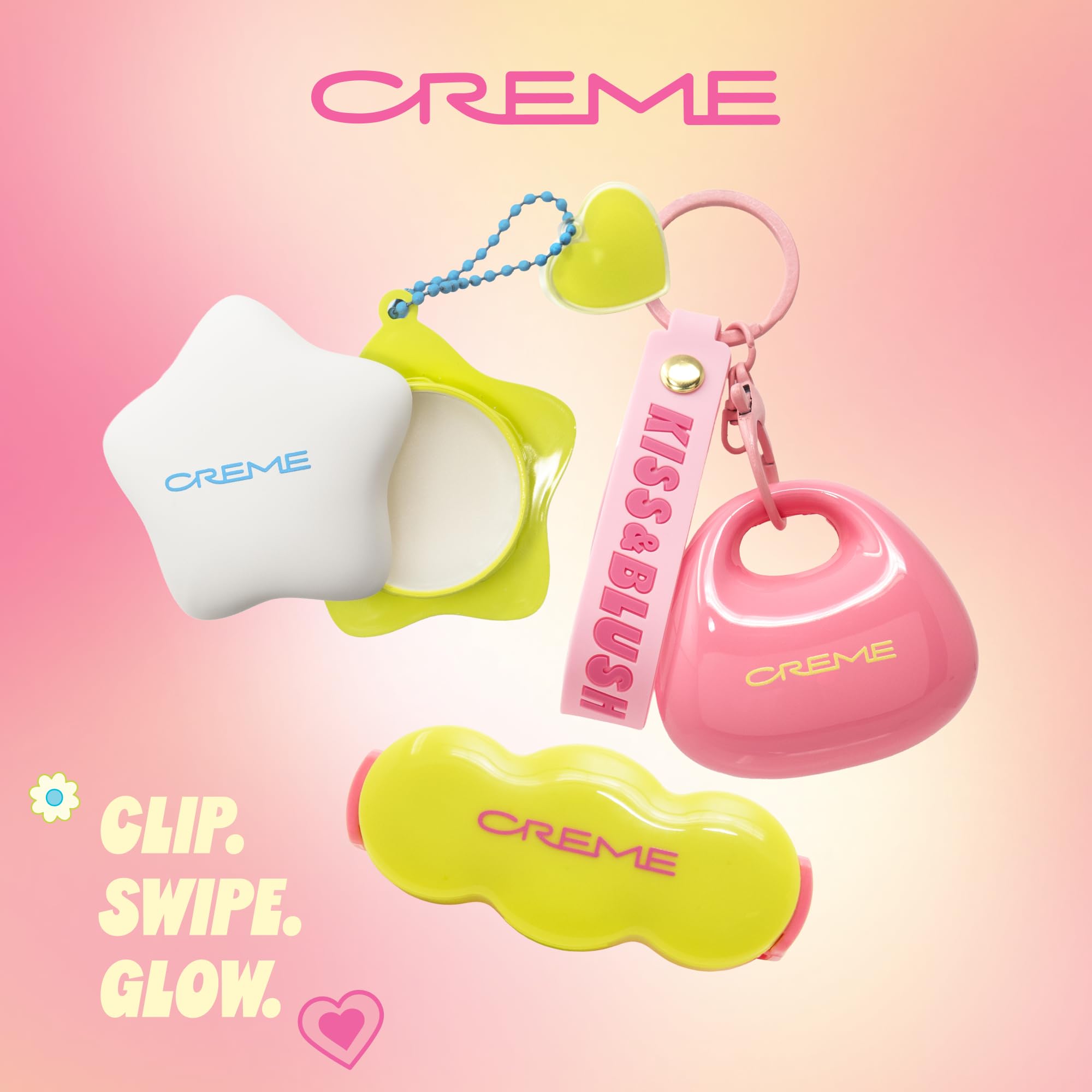 The Crème Shop Kiss & Blush Tinted Lip Balm & Blush, Korean Makeup for Lips & Cheeks, Cute Charm Key Chain, Hydrating, Long Lasting Tint, Aloe, Squalane (Cherry Squeeze) The Crème ShopAu supplements