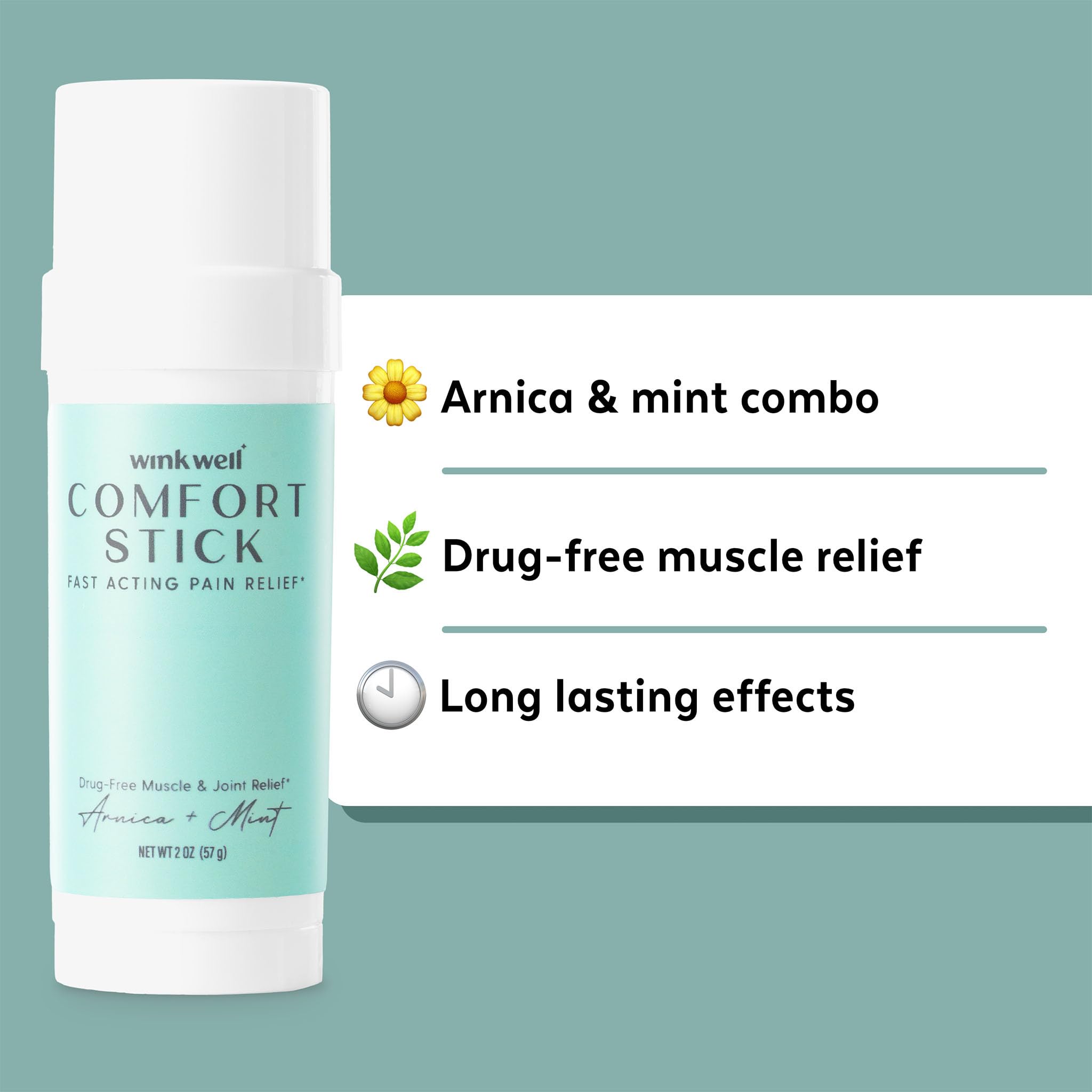 Wink Well Comfort Stick | Extra Strength Natural Muscle Relief | No-Mess roll on Stick | Joint Relief Wink NaturalsAu supplements