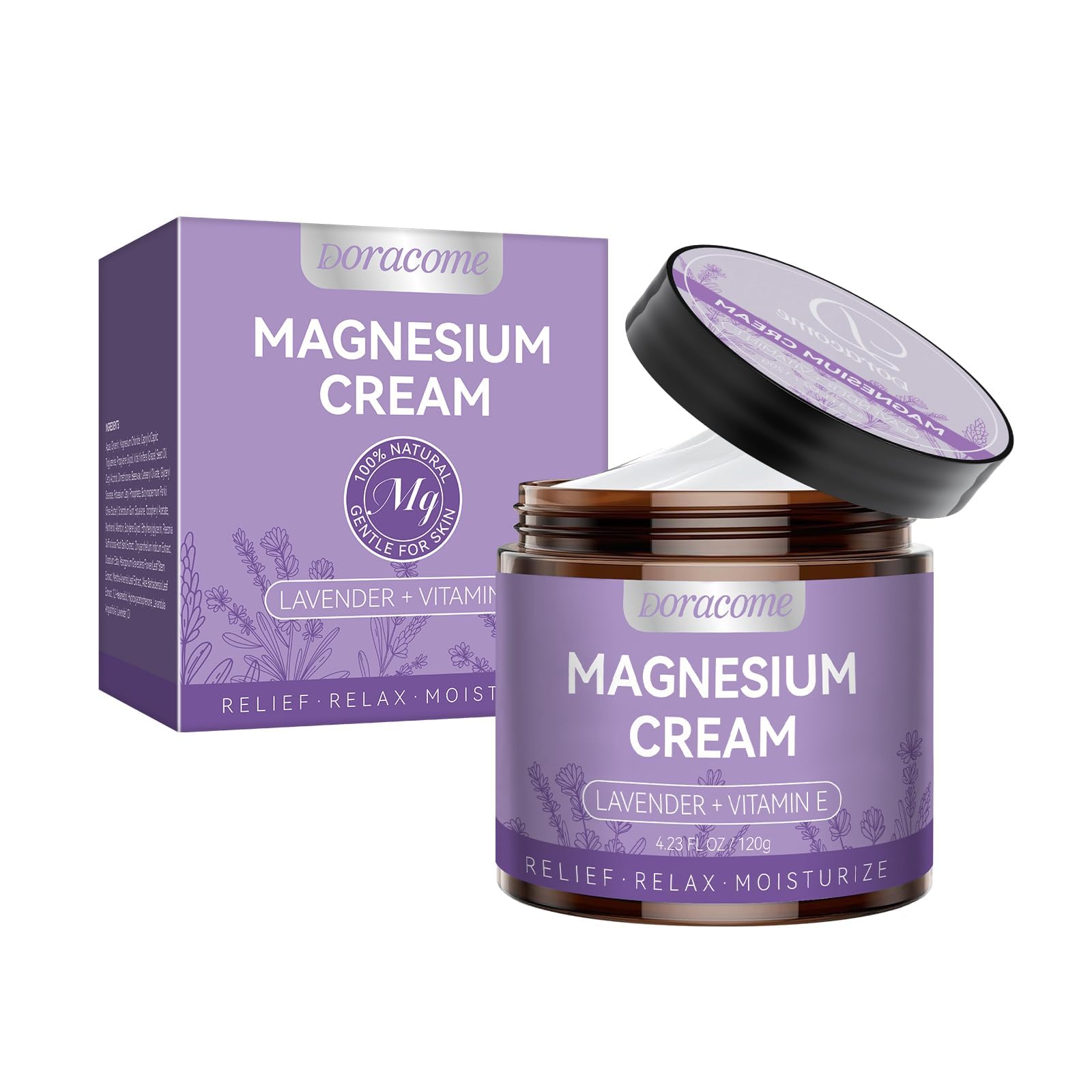 Doracome Magnesium Moisturizing Cream for Muscle Relief, Sleep Support and Stress Relief, Fast-Absorbing Formula,Skin Friendly,Lightly Scented DoracomeAu supplements