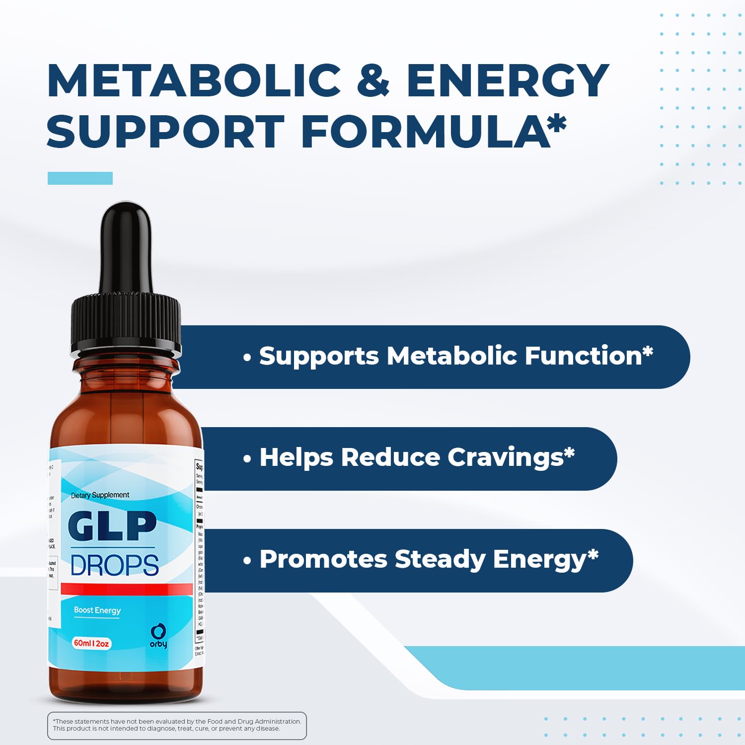 GLP Drops – 100% Natural Herbal Supplement with Maca, Grape Seed, Green Tea & More – Made in USA, Non-GMO, Easy-to-Take Liquid Formula – 60mL (2oz), 30 Servings, 1 Month Supply OrbyAu supplements