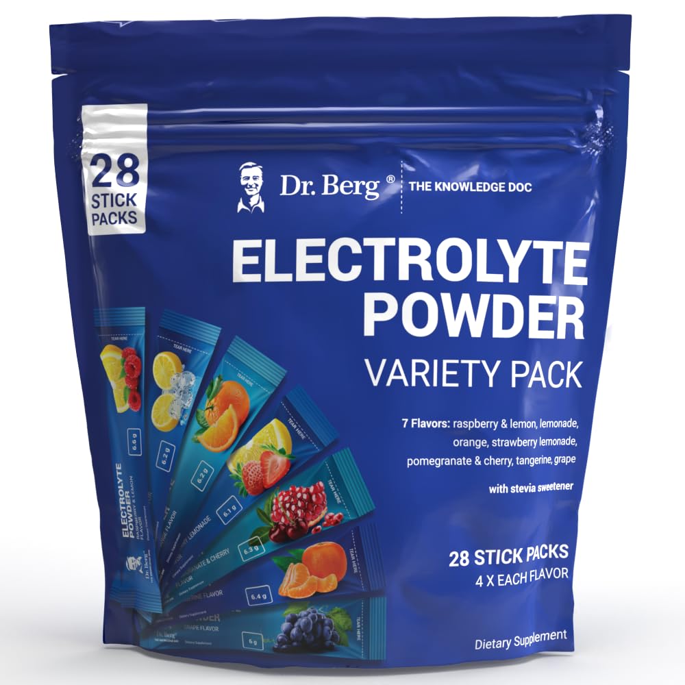 Dr. Berg's Electrolytes Powder Packets - Travel Size Hydration Electrolyte Drink Mix Dr. Berg NutritionalsUS supplements