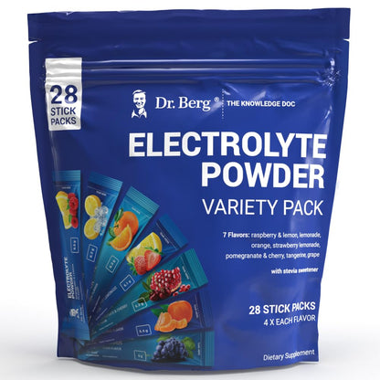 Dr. Berg's Electrolytes Powder Packets - Travel Size Hydration Electrolyte Drink Mix Dr. Berg NutritionalsUS supplements
