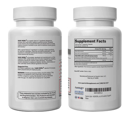 Superior Labs – VASOWORx  – Nitric Oxide Supplement – Extra Strength - 1,600 mg Superior LabsUS supplements