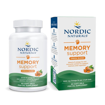 Nordic Naturals Memory Support with Curcumin - 60 Soft Gels - 1000 mg Omega-3 + 400 mg Optimized Curcumin - Memory, Cognition - Contains Phosphatidylcholine & Huperzine A - Non-GMO - 30 Servings Nordic NaturalsAu supplements