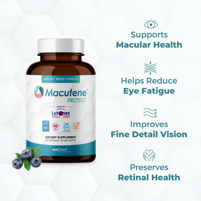 Natural Eye Health Vitamins with Bilberry Zeaxanthin Lutein - Macular Supp EyecheckUS supplements
