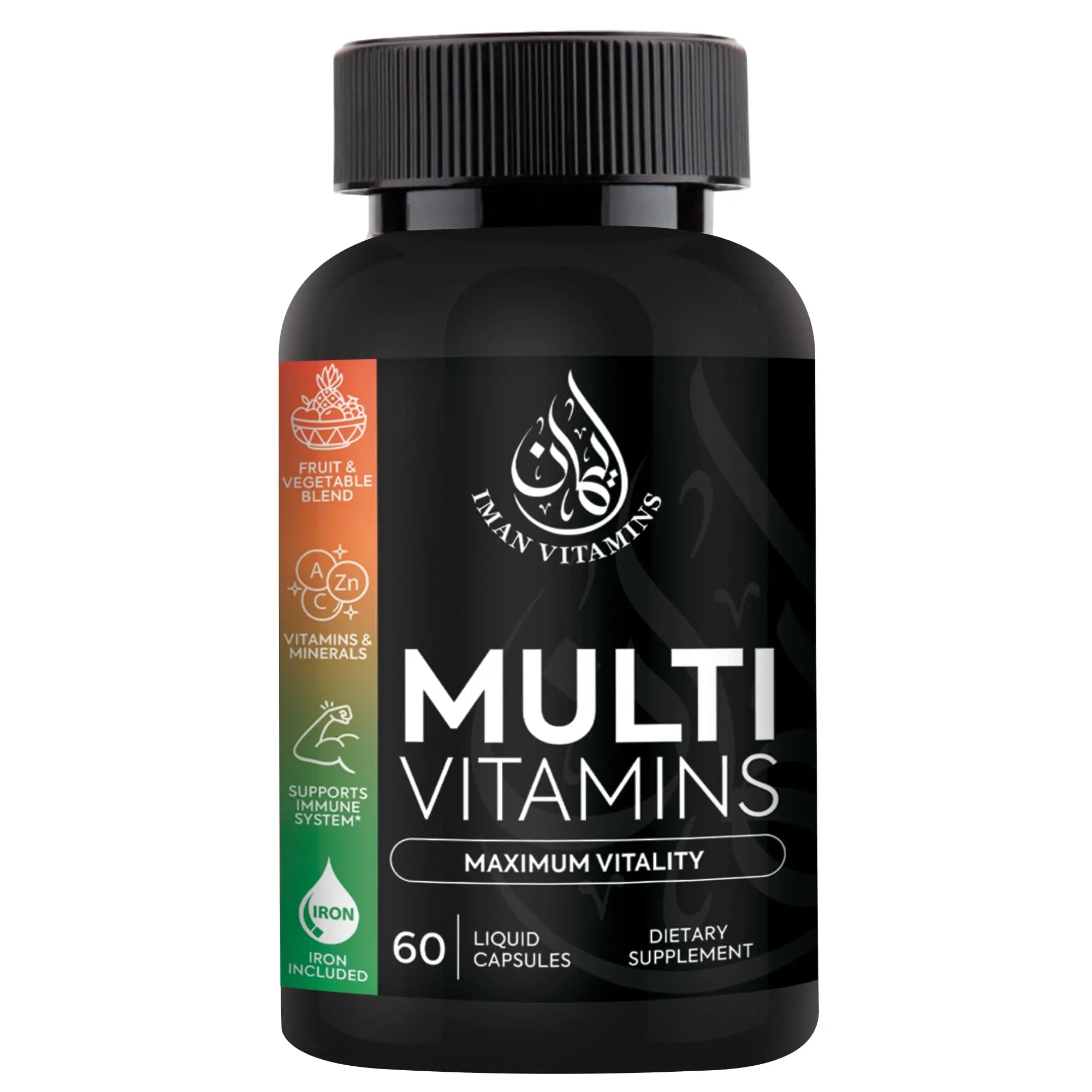Iman Vitamins Halal Complete Multivitamin Capsules for Adults Men & Women | 42 Fruit & Vegetable Blend Iman VitaminsAu supplements