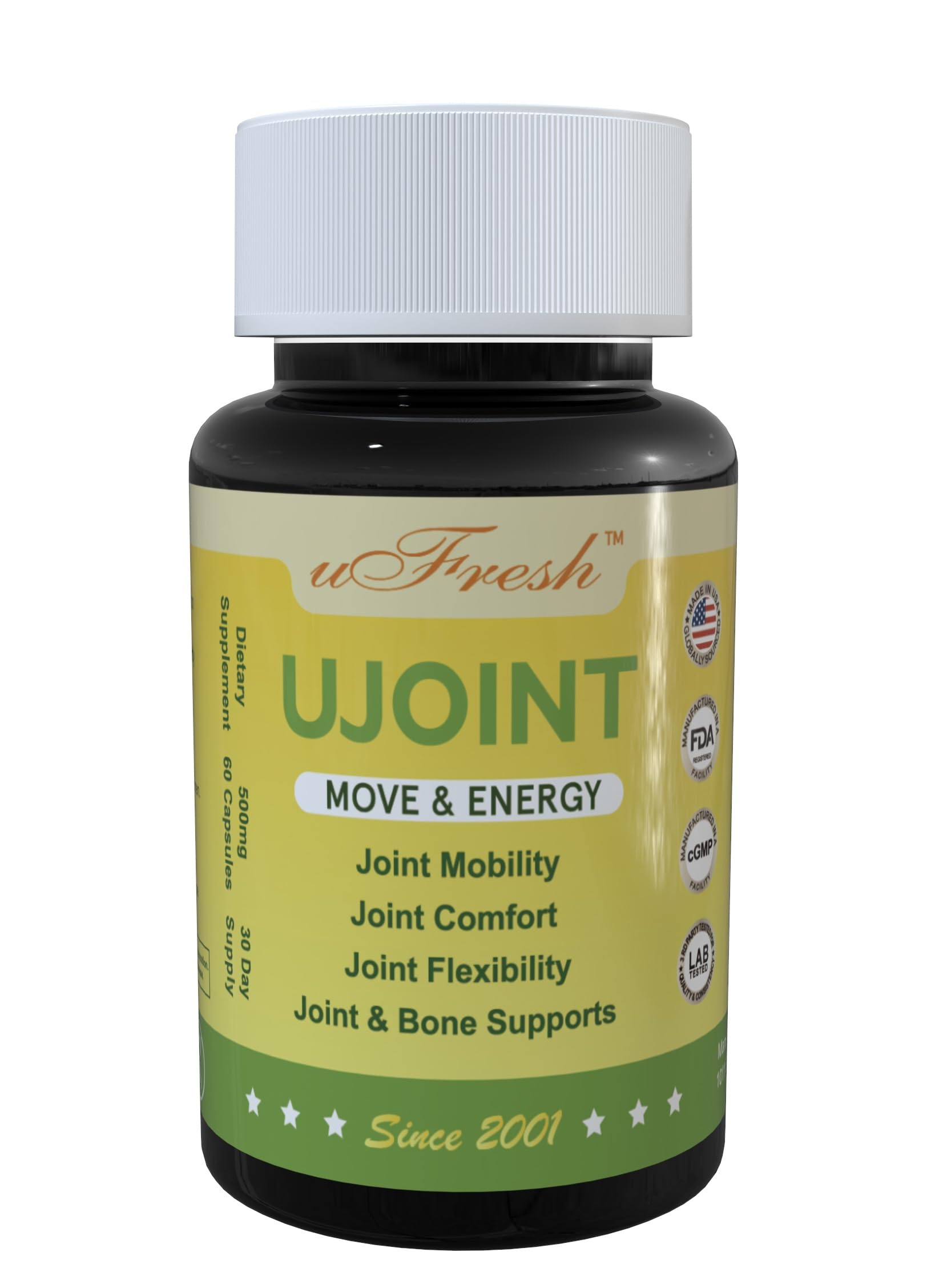 UJoint Move & Energy Joint Flexibility and Mobility Dietary Supplements, 30 Day Supply, 60 Capsules (1) uFreshAu supplements
