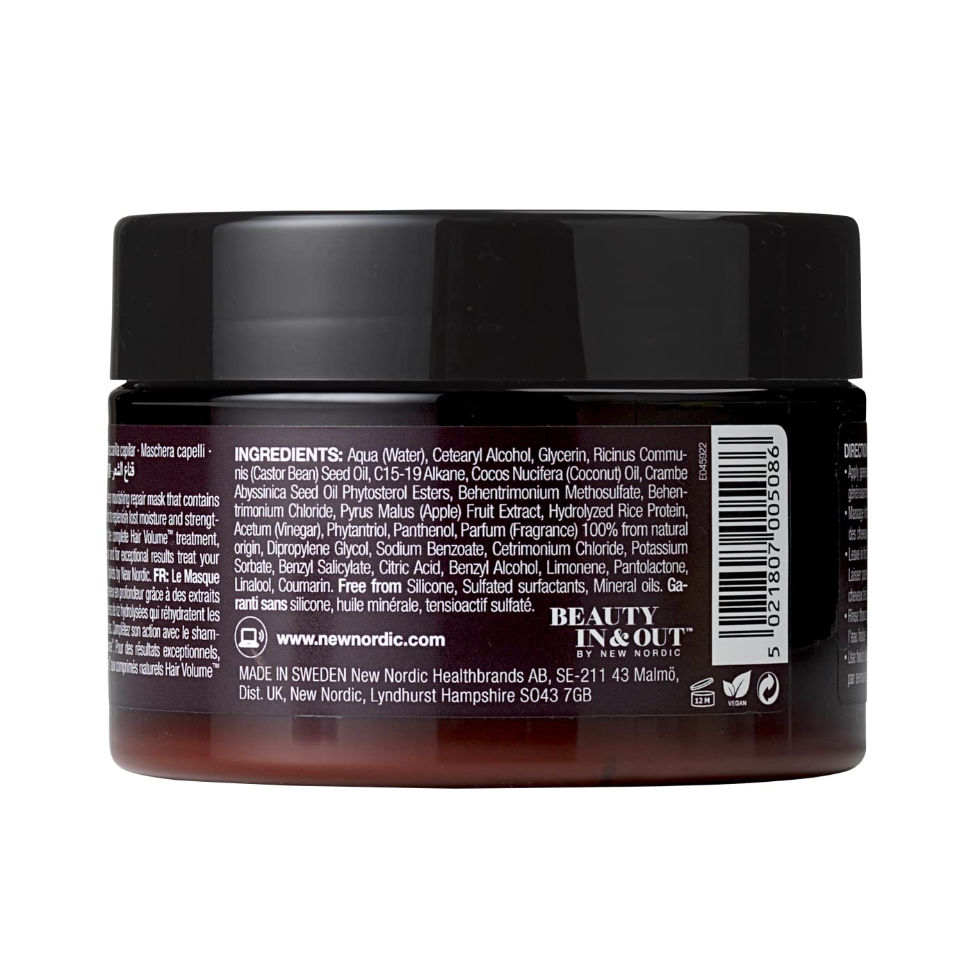 NEW NORDIC Hair Volume Repair Mask for Dry Damaged Hair & Natural Growth, Rebuild Moisture Balance, Volumize & Strengthen, 10 oz NEW NORDICAu supplements