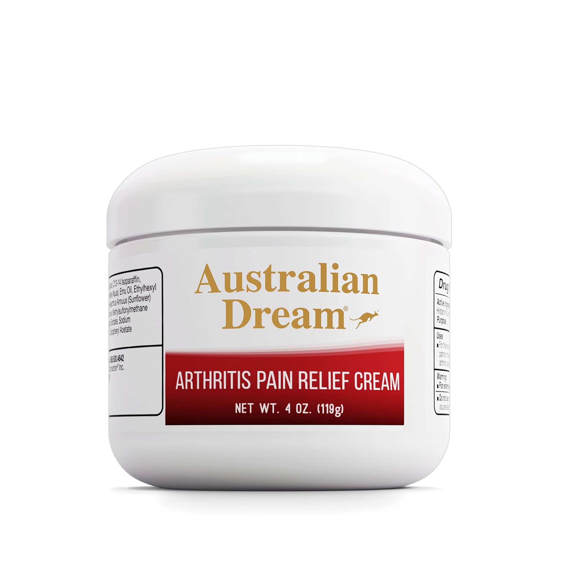 Australian Dream Arthritis Pain Relief Cream - Soothing & Non-Greasy - Powerful Topical Arthritis Pain Relief - Good for Muscle Aches or Joints - 4 oz Jar Australian DreamAu supplements
