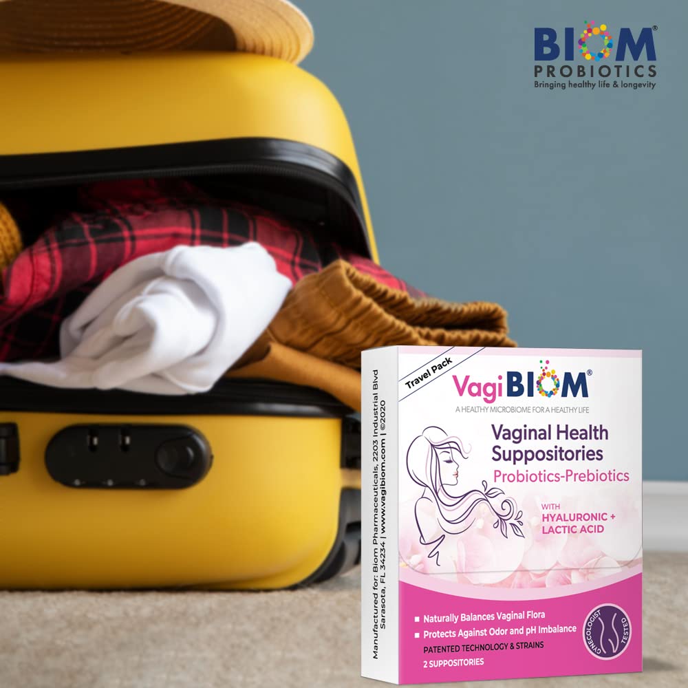 VagiBiom Probioitc Suppository Convenient Travel Pack with 2 Suppositories VagiBiomAu supplements