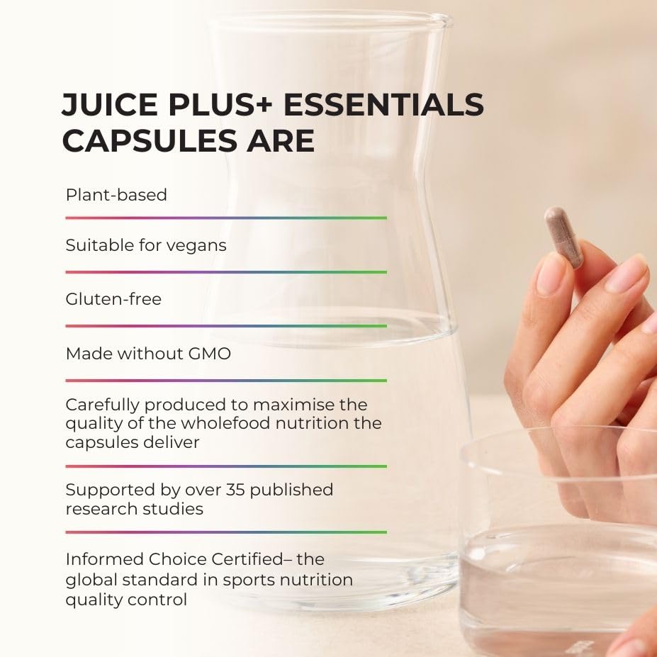 JuicePlus+ Fruit Blend: Plant-Based Whole Food Supplement with Apple, Peach, Cranberry, & More! - Vegan, Gluten-Free, Non-GMO, Kosher - Packed with Plant-Based Vitamins - 1 Bottle (60 Servings) Juice Plus+Au supplements