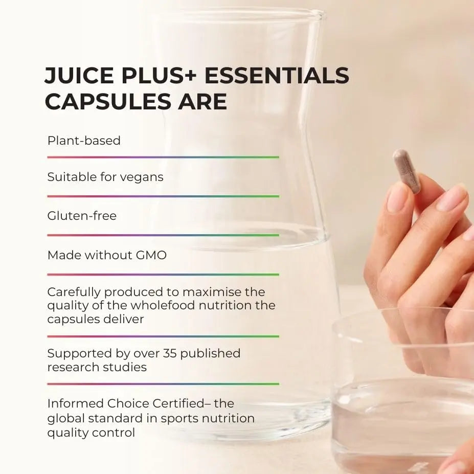 JuicePlus+ Fruit Blend: Plant-Based Whole Food Supplement with Apple, Peach, Cranberry, & More! - Vegan, Gluten-Free, Non-GMO, Kosher - Packed with Plant-Based Vitamins - 1 Bottle (60 Servings) Juice Plus+Au supplements