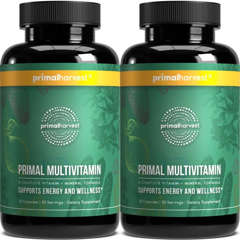 Primal Harvest Primal Multivitamin - Daily Multi-Vitamin Supplement with 21 Essential Vitamins & Minerals for Women & Men (2 Pack (30 Count)) Primal HarvestAu supplements
