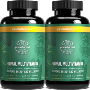 Primal Harvest Primal Multivitamin - Daily Multi-Vitamin Supplement with 21 Essential Vitamins & Minerals for Women & Men (2 Pack (30 Count)) Primal HarvestAu supplements