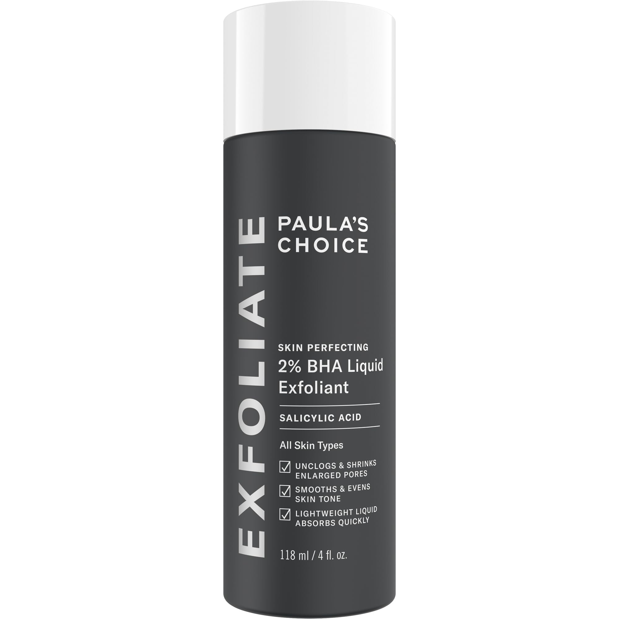 Paulas Choice--SKIN PERFECTING 2% BHA Liquid Salicylic Acid Exfoliant--Facial Exfoliant for Blackheads, Enlarged Pores, Wrinkles & Fine Lines, 4 oz Bottle Paula's ChoiceAu supplements