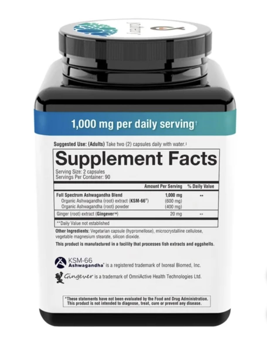 Youtheory Ashwagandha 1000mg with KSM-66 - Helps Support a Healthy Stress Response,180 Capsules (Pack of 1) YoutheoryAu supplements