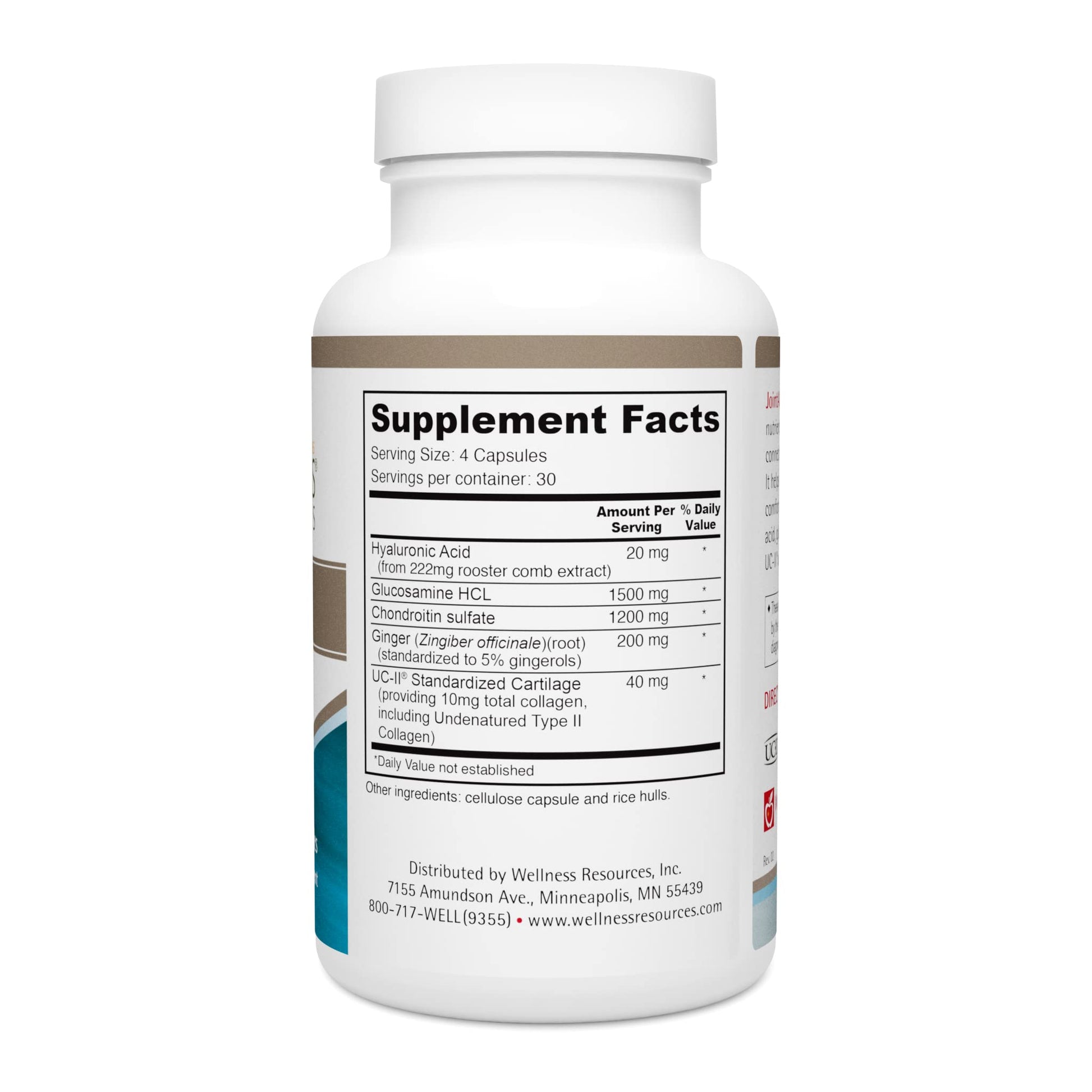 Wellness Resources JointAll - Joint Support Supplement with Natural Hyaluronic Acid, UC-II Collagen, Glucosamine, Chondroitin for Joint Strength and Comfort (120 Capsules) … Wellness ResourcesAu supplements