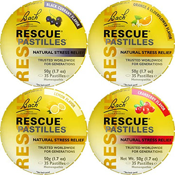 Bach RESCUE Pastilles Variety Pack Natural Stress Relief Lozenges RESCUEAu supplements