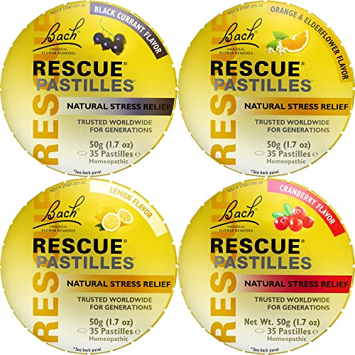 Bach RESCUE Pastilles Variety Pack Natural Stress Relief Lozenges RESCUEAu supplements