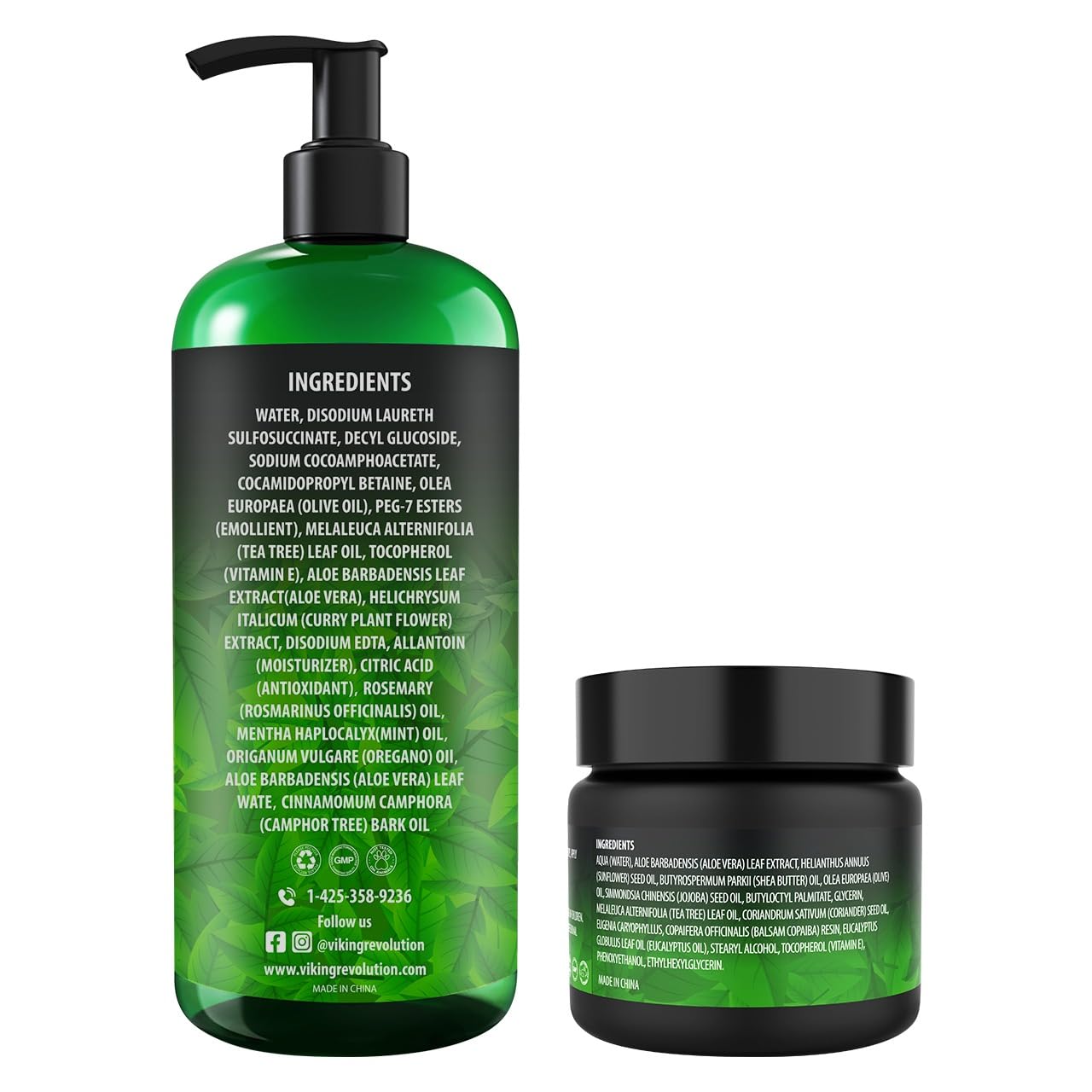 Viking Revolution Skin Cleaning Agent Tea Tree Kit for Men - Tea Tree Oil Set with Body Viking RevolutionUS supplements