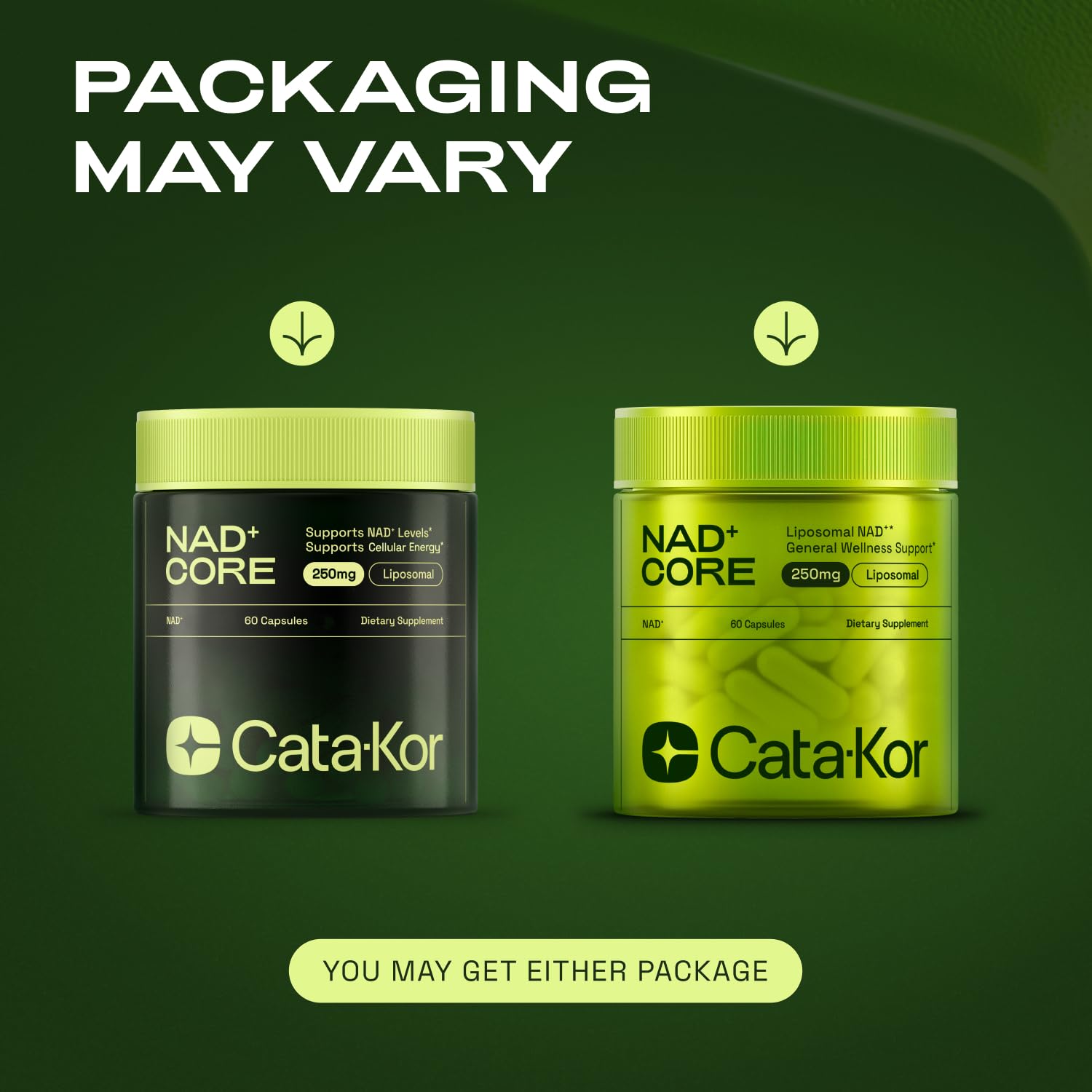Cata-Kor NMN Supplement Alternative – Liposomal NAD+ Supplement – Third-Party Tested – NAD CORE – 30-Day Supply – 60 Capsules Cata-KorAu supplements