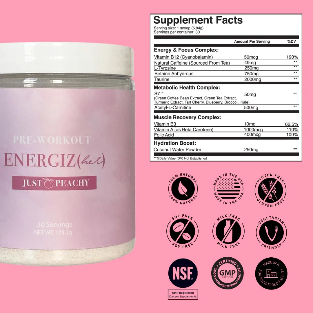 S'moo ENERGIZ(her) Pre Workout Supplement - Preworkout Energy Powder - 30 Servings S'mooUS supplements