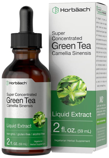 Green Tea Extract Liquid | 2 Fl Oz | Alcohol Free, Vegetarian Tincture | Super Concentrated HorbäachAu supplements