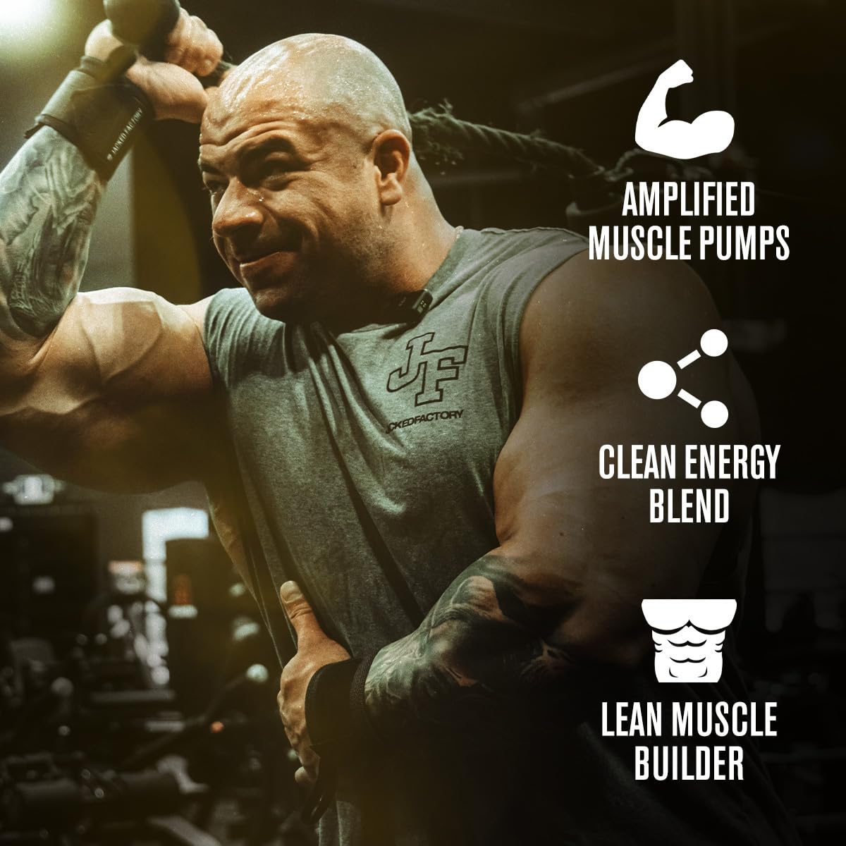Jacked Factory Nitrosurge Build Pre Workout with Creatine for Muscle Building - Con Cret Creatine Powder & elevATP for Intense Energy, Powerful Pump, Jacked FactoryUS supplements