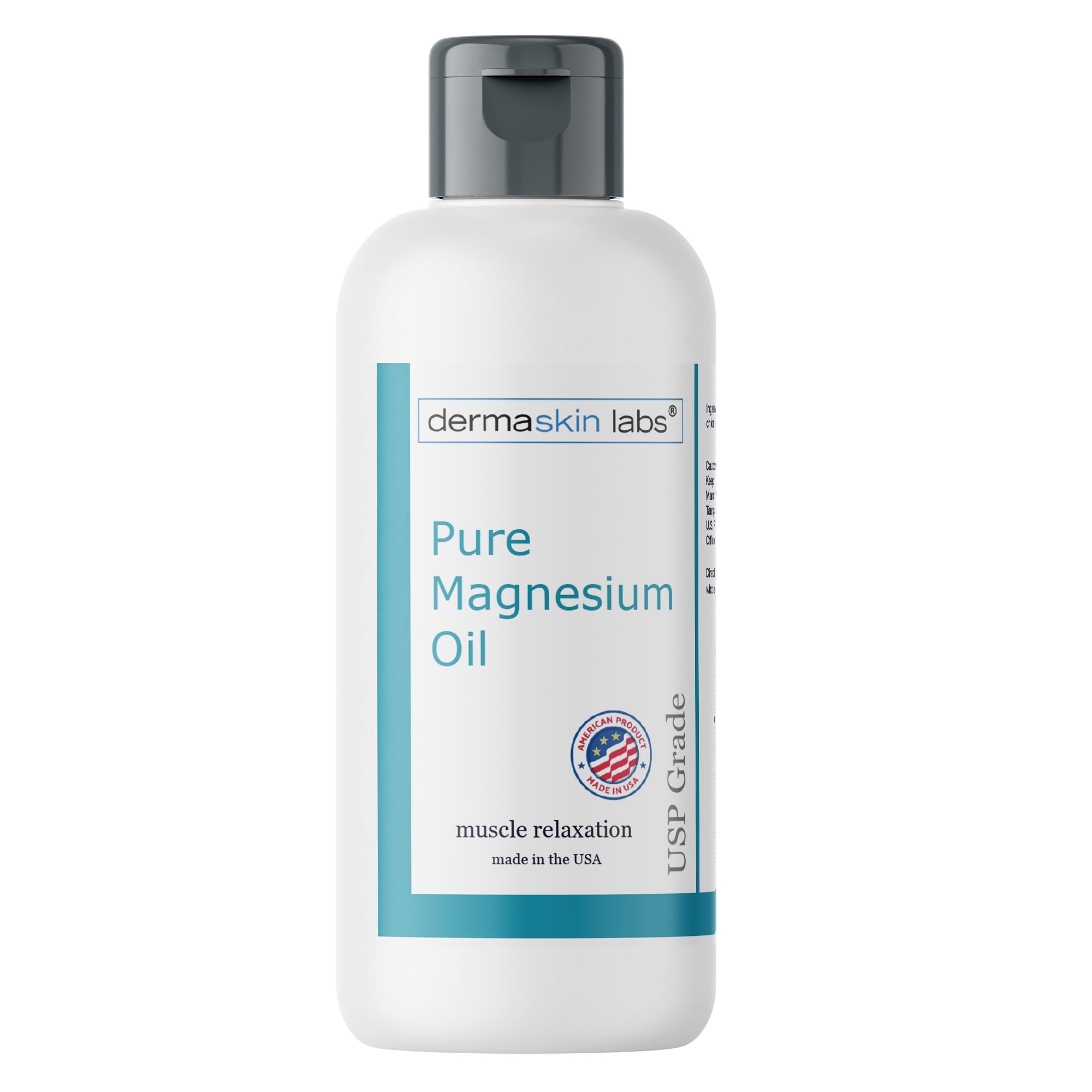 Magnesium Spray 4 oz Non-Greasy Pure Topical Magnesium Chloride Soothing Relief and Relaxation for Overworked Muscles and Joints Body Massage with Aloe Vera Made in The USA Dermaskin LabsAu supplements