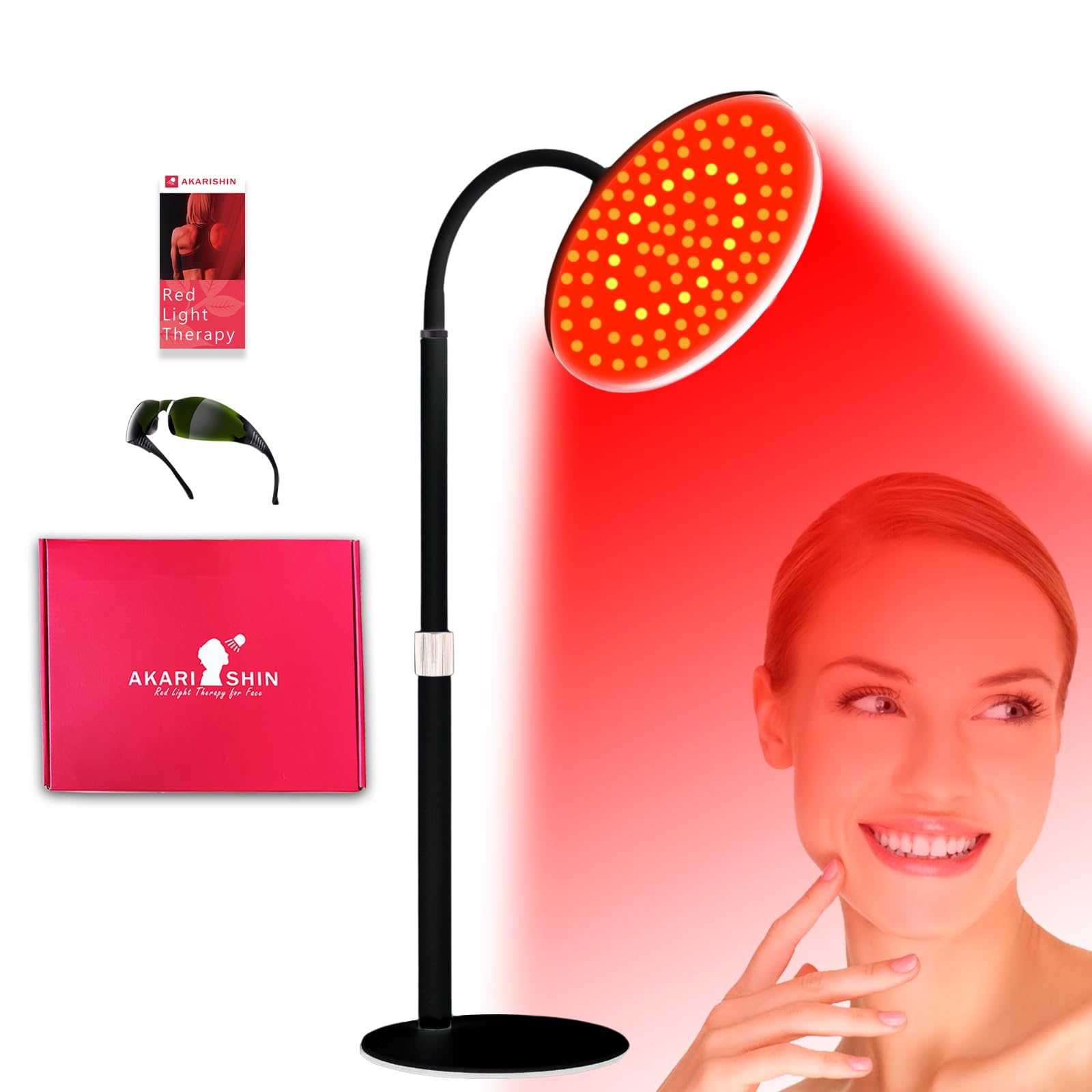 Akarishin Red Light Therapy Lamp - Boost Skin Vitality and Ease Muscle Soreness with Adjustable Stand AkarishinAu supplements